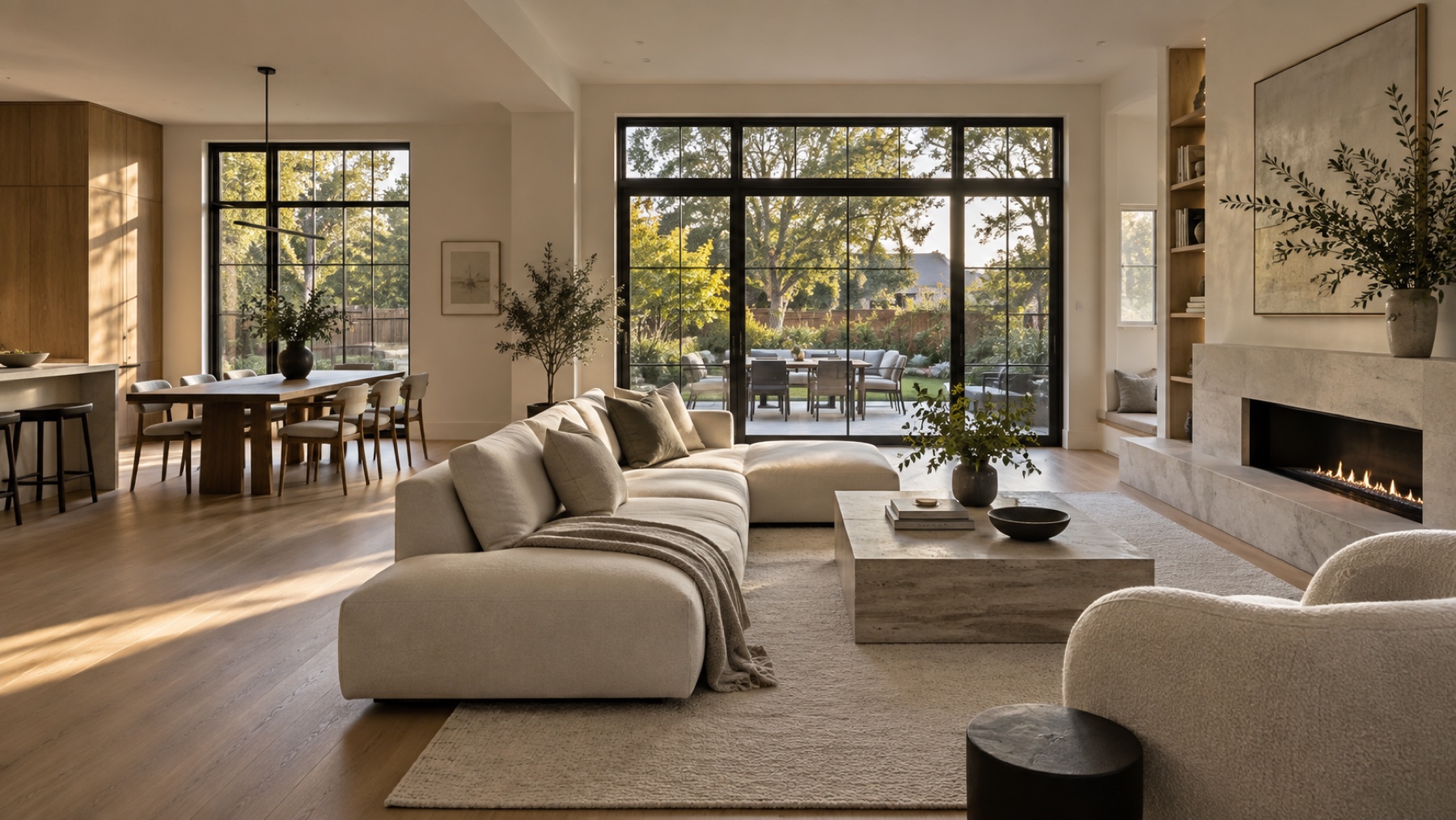 Warm contemporary whole-home interior
